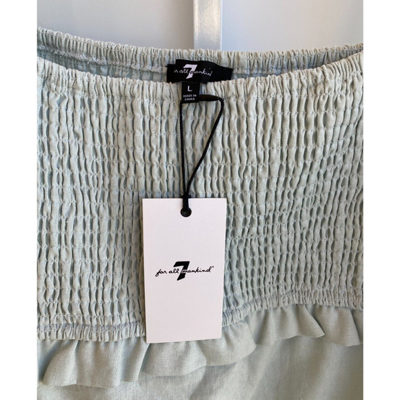 NWT 7 For All Mankind Linen Cotton midi dress L - Picture 9 of 10